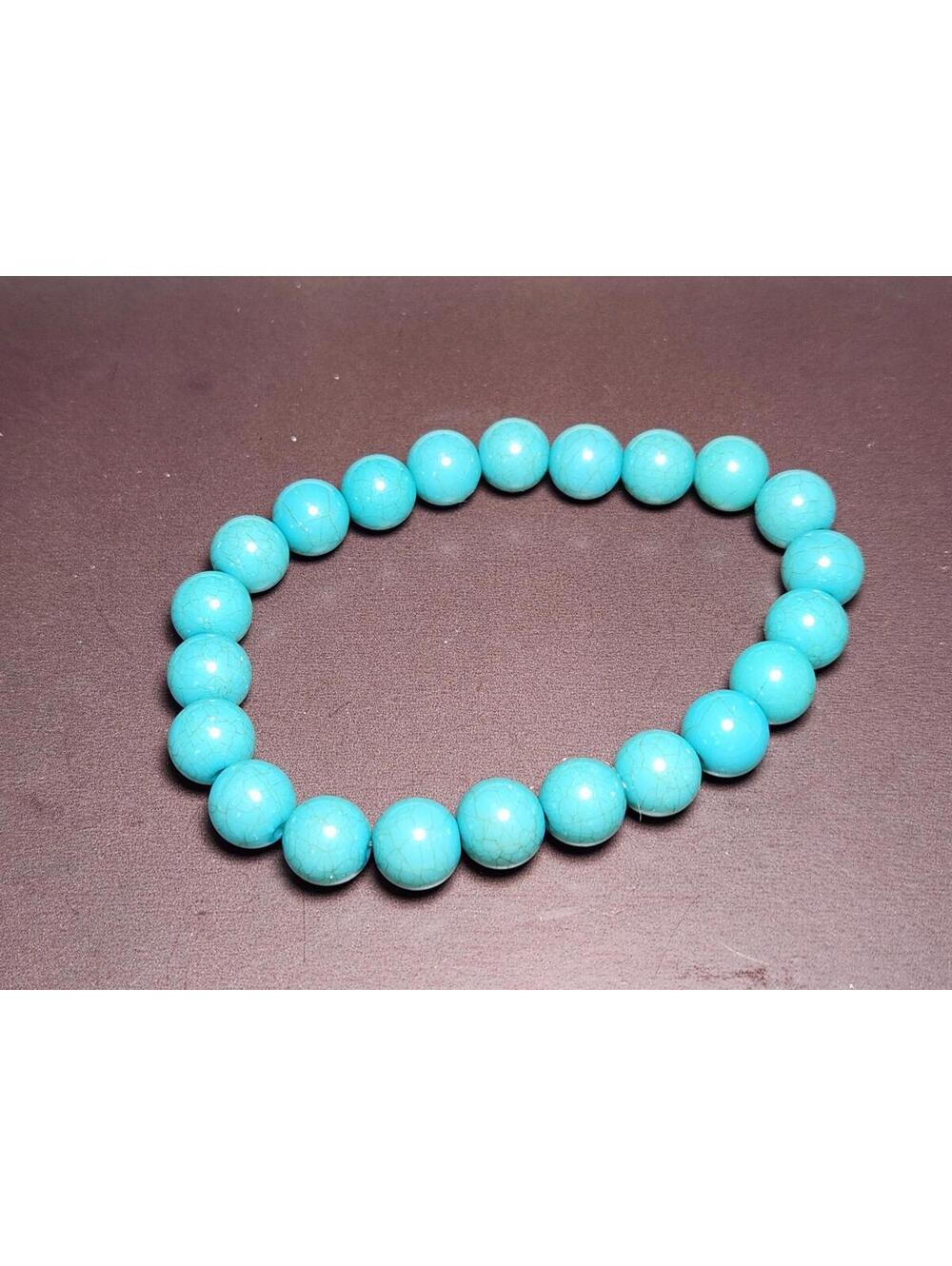Costume Jewelry Beaded Stretch Bracelet Turquoise Beads